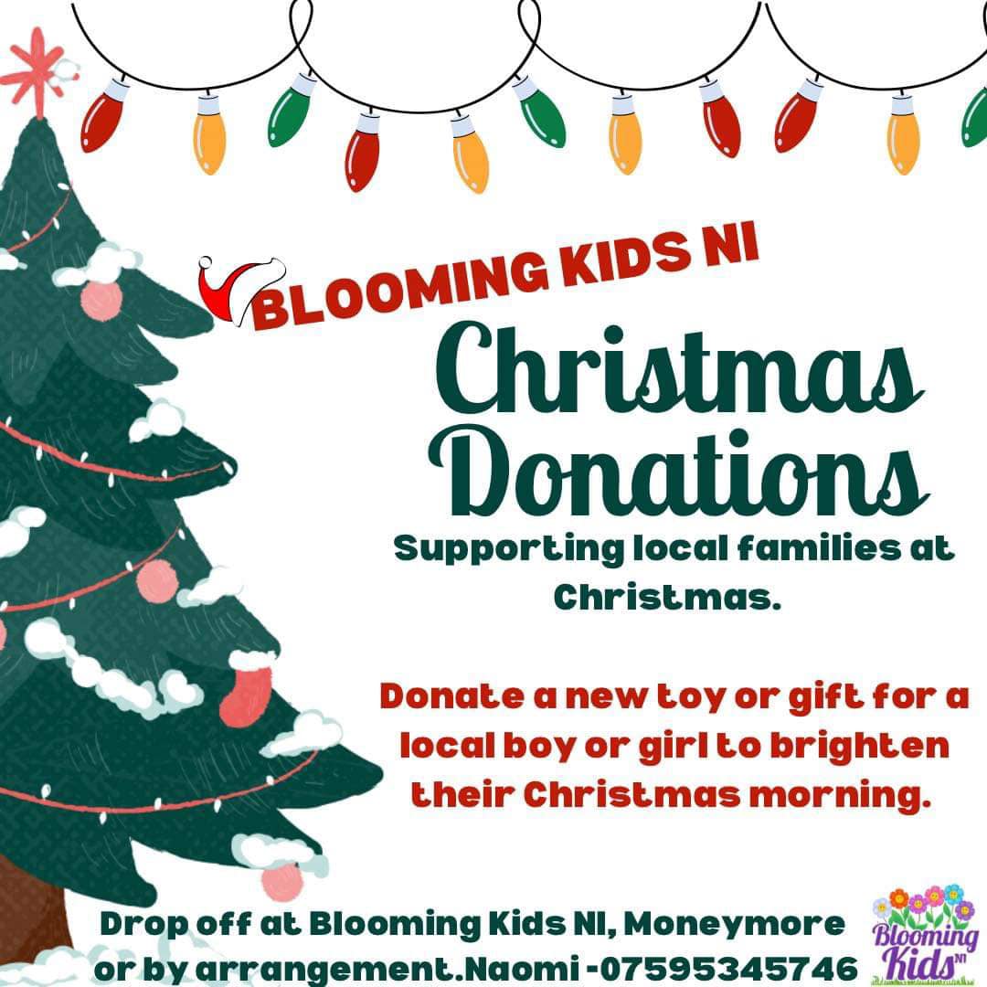 Carnglen Credit Union is a drop off point for Blooming Kids NI Christmas Donations