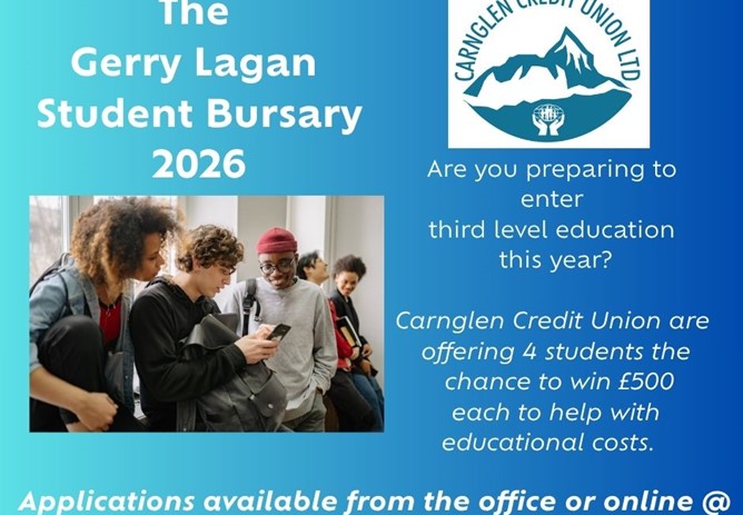 The Gerry Lagan Student Bursary 2026 Now Open